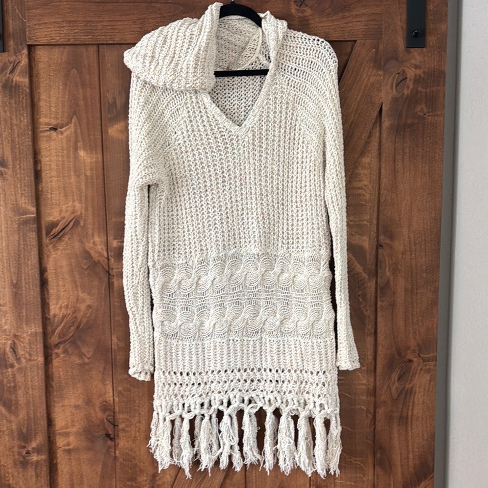 Free People Knit Poncho Sweater Dress